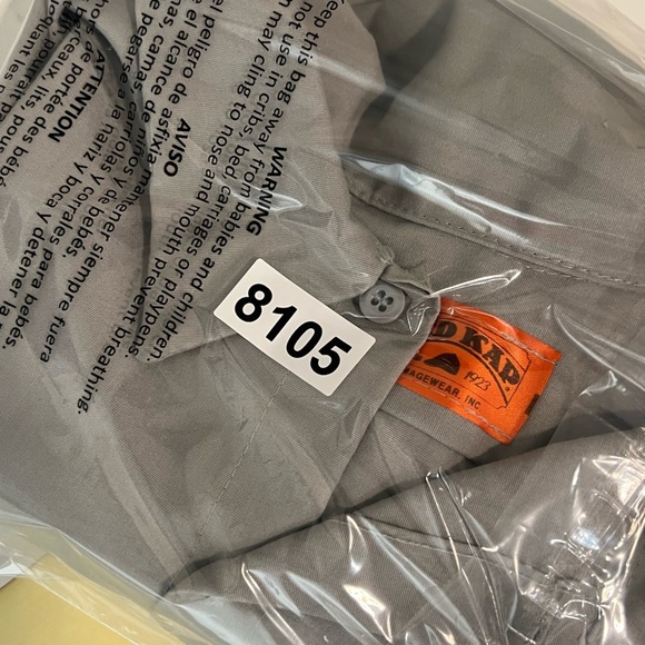 Official Miller High Life Red Kap 4XL Button Front Short Sleeve Gray Work Shirt - Picture 9 of 9